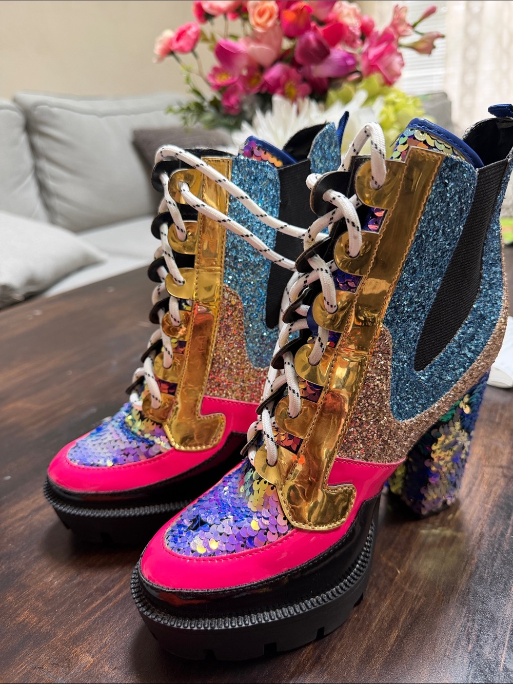 Cape Robbin Nell Heeled Boots for Women Sparkly NWOT - Picture 10 of 12
